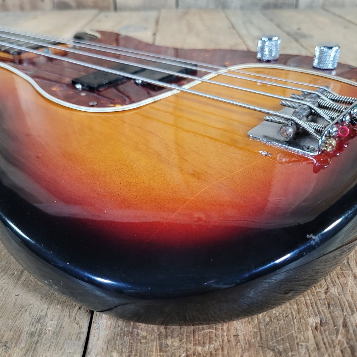 Fender 1963 Precision Bass Sunburst Refinished w/ Modern Hard Case - Mahar's Vintage Guitars