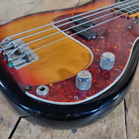 Fender 1963 Precision Bass Sunburst Refinished w/ Modern Hard Case - Mahar's Vintage Guitars