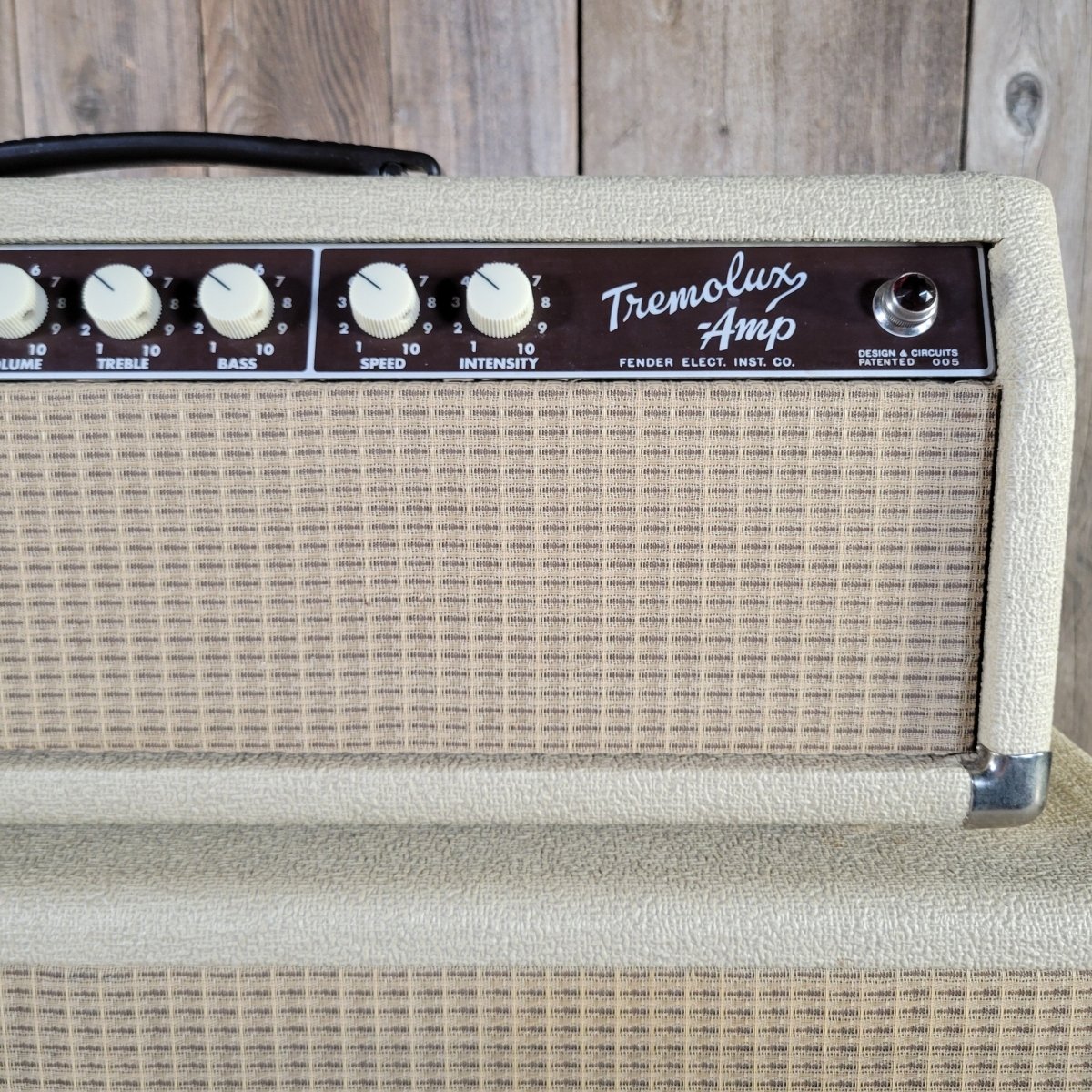 Fender 1963 Tremolux 6G9 - B White Tolex Piggyback Near Mint - Mahar's Vintage Guitars