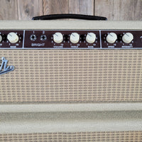 Fender 1963 Tremolux 6G9 - B White Tolex Piggyback Near Mint - Mahar's Vintage Guitars