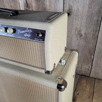 Fender 1963 Tremolux 6G9 - B White Tolex Piggyback Near Mint - Mahar's Vintage Guitars