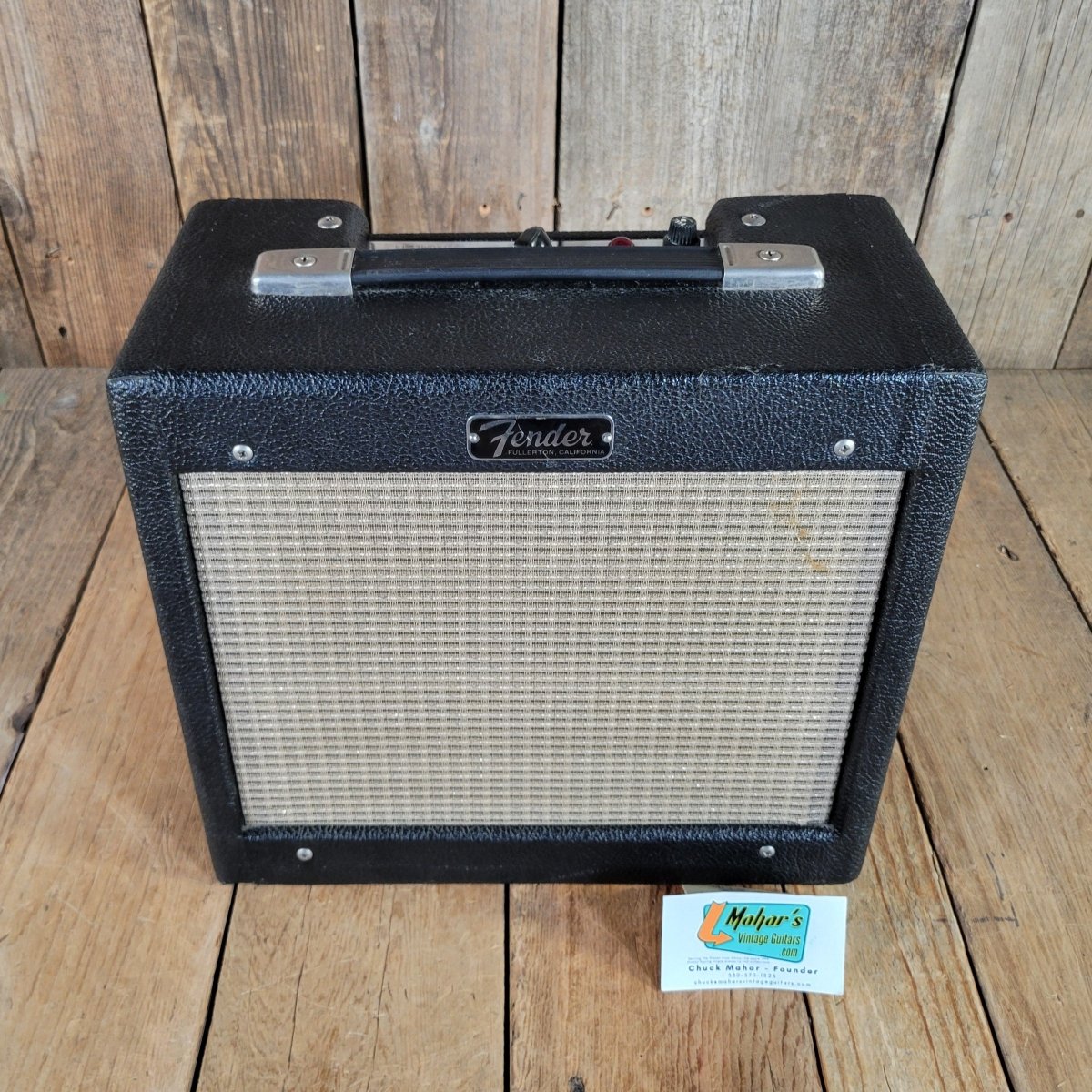Fender 1964 Champ 5F1 Rare Tweed Style in Black, All Original, Near Mint - Mahar's Vintage Guitars