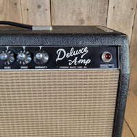 Fender 1964 Deluxe Amp Blackpanel Pre CBS Excellent Condition - Mahar's Vintage Guitars