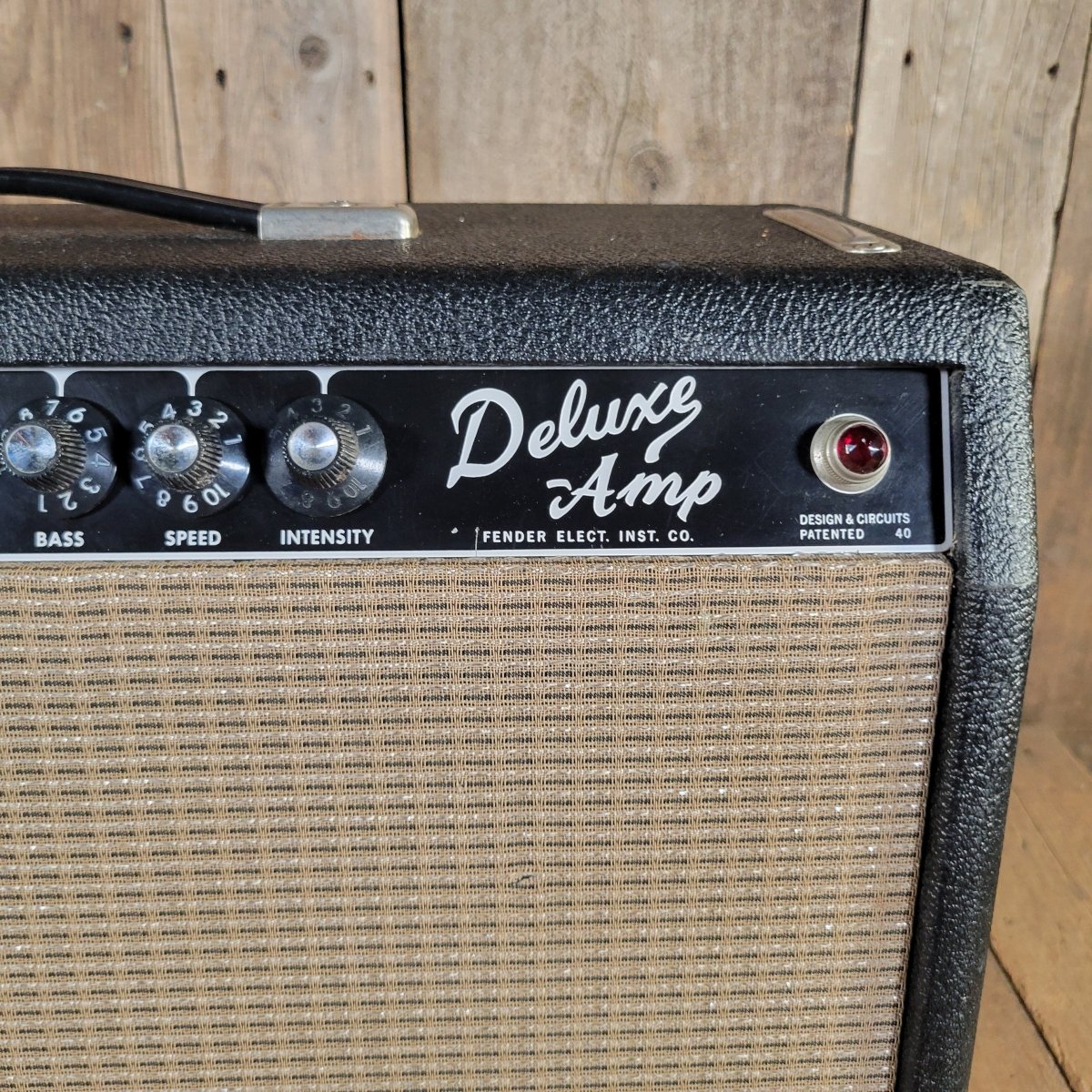 Fender 1964 Deluxe Amp Blackpanel Pre CBS Excellent Condition - Mahar's Vintage Guitars