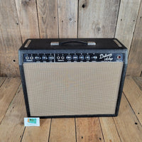 Fender 1964 Deluxe Amp Blackpanel Pre CBS Excellent Condition - Mahar's Vintage Guitars