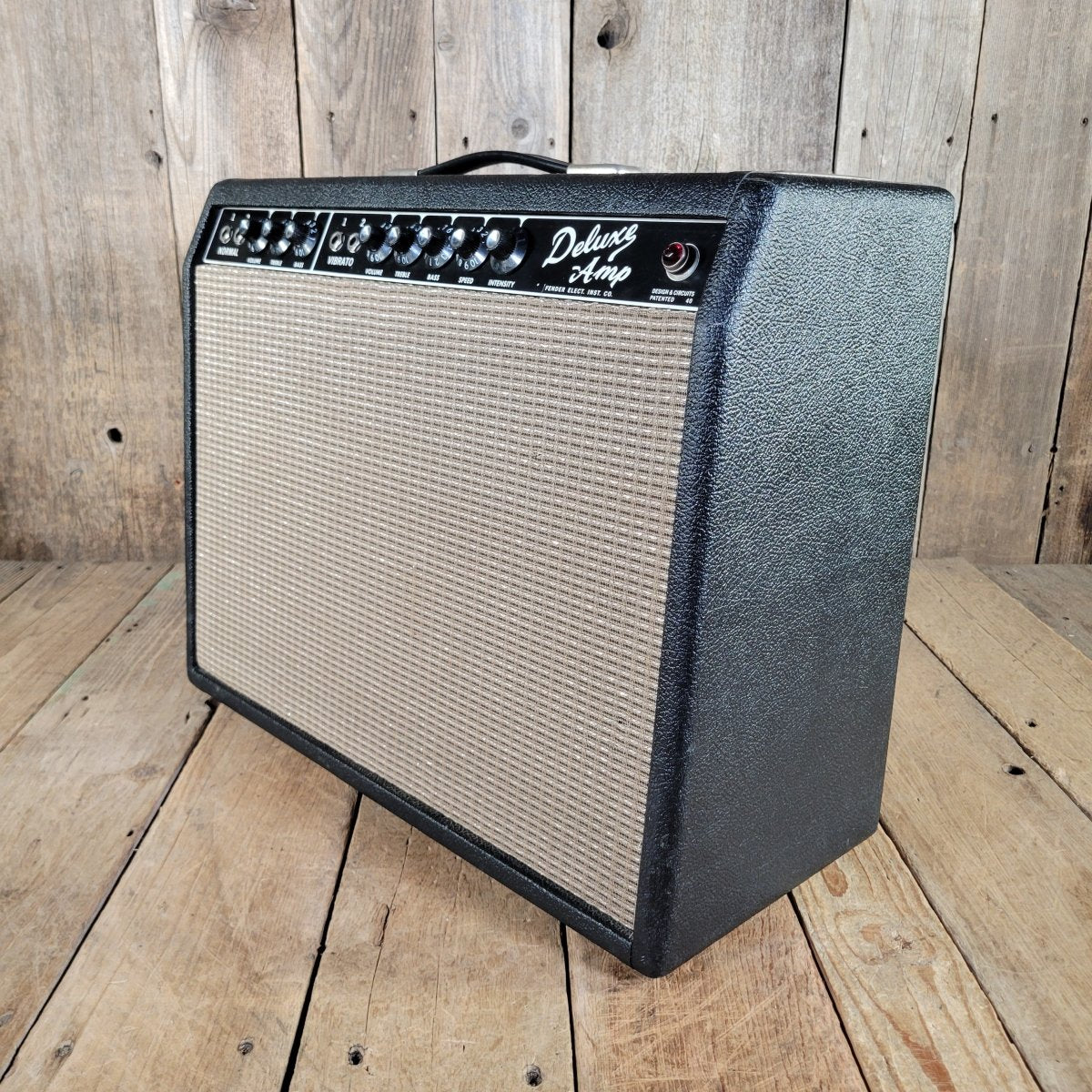 Fender 1964 Deluxe Amp Blackpanel Pre CBS Excellent Condition - Mahar's Vintage Guitars