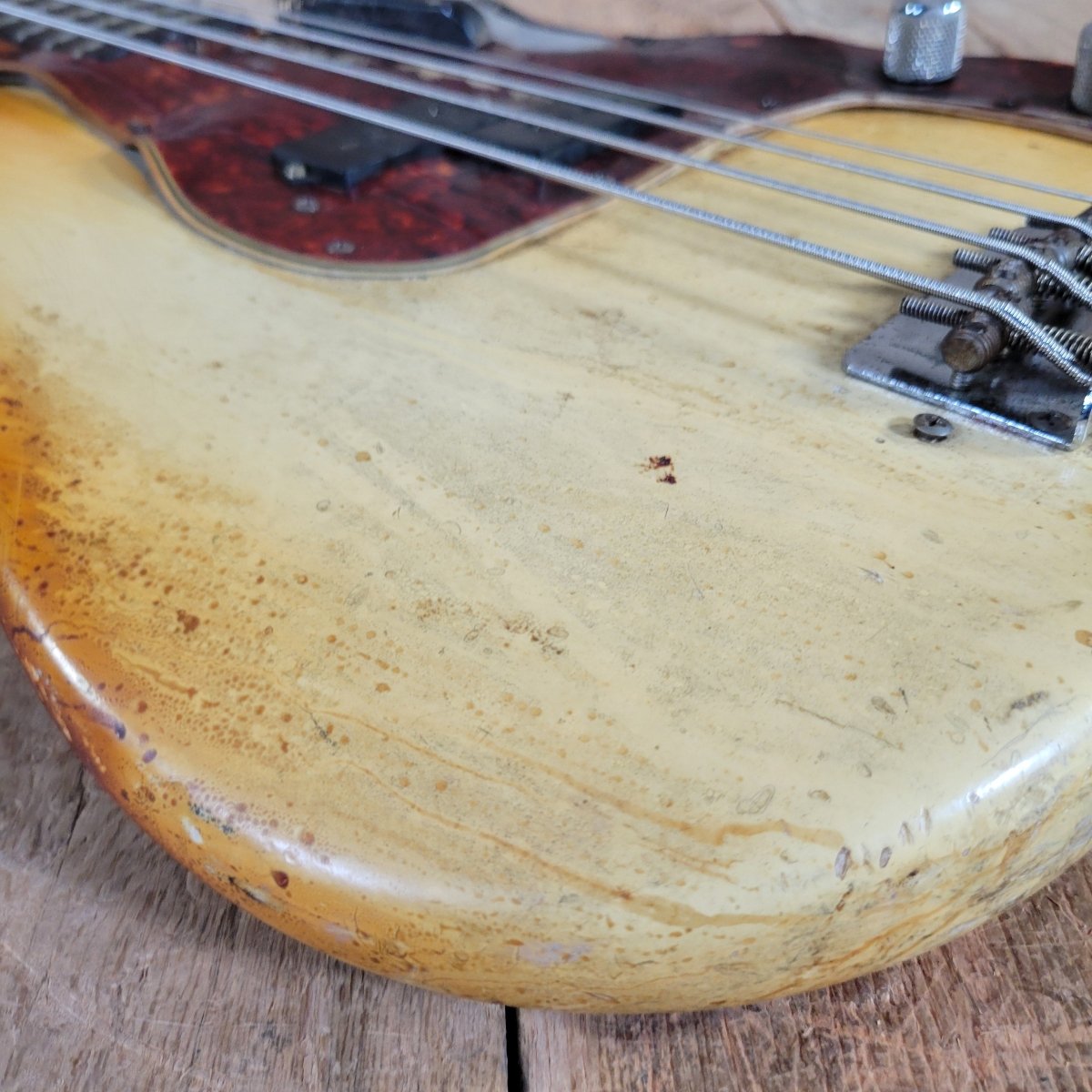 Fender 1964 P Bass "Inferno" All-Original and Playable Fire Victim - Mahar's Vintage Guitars
