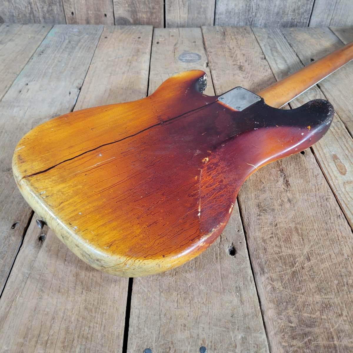 Fender 1964 P Bass "Inferno" All-Original and Playable Fire Victim - Mahar's Vintage Guitars