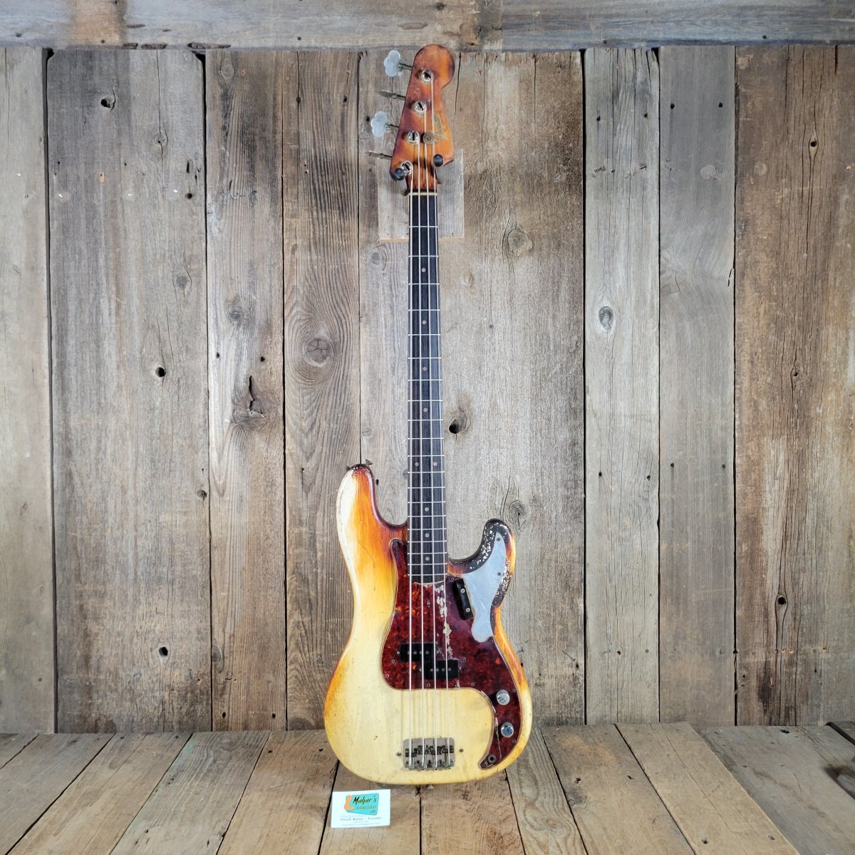 Fender 1964 P Bass "Inferno" All-Original and Playable Fire Victim - Mahar's Vintage Guitars