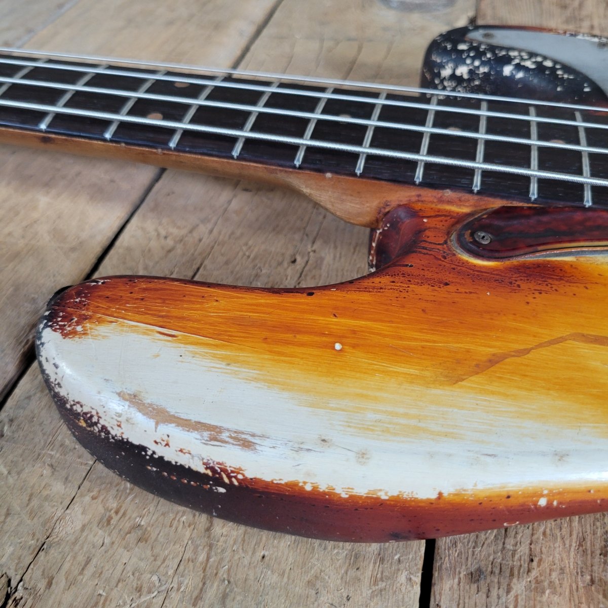 Fender 1964 P Bass "Inferno" All-Original and Playable Fire Victim - Mahar's Vintage Guitars