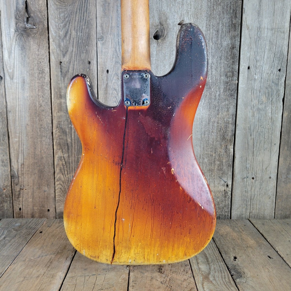 Fender 1964 P Bass "Inferno" All-Original and Playable Fire Victim - Mahar's Vintage Guitars