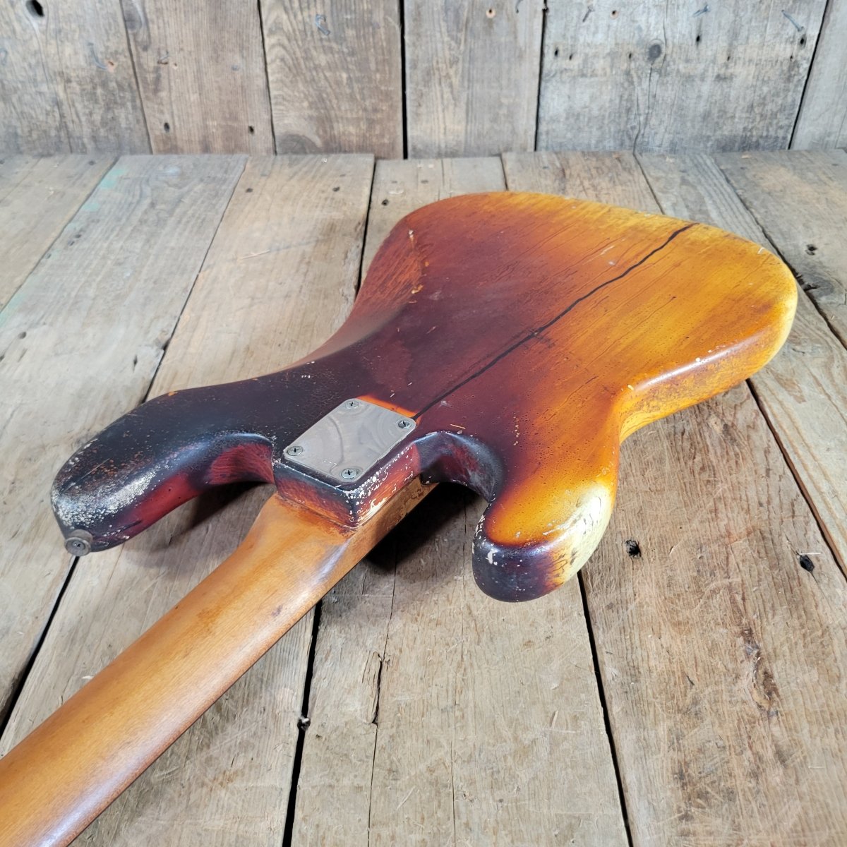 Fender 1964 P Bass "Inferno" All-Original and Playable Fire Victim - Mahar's Vintage Guitars