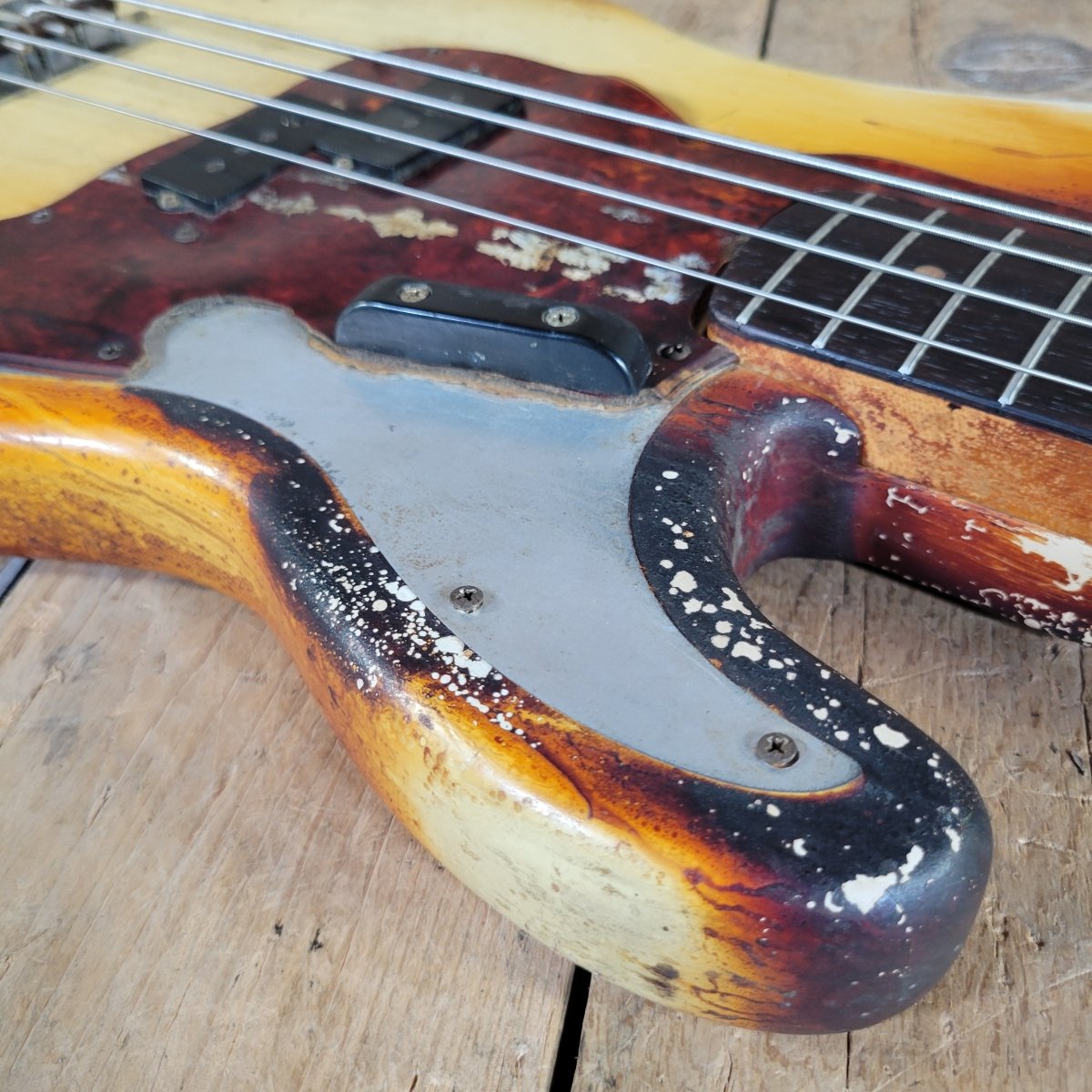 Fender 1964 P Bass "Inferno" All-Original and Playable Fire Victim - Mahar's Vintage Guitars