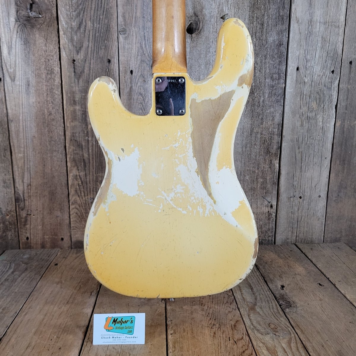 Fender 1964 Precision Bass Olympic White Very Good Pre - CBS - Mahar's Vintage Guitars