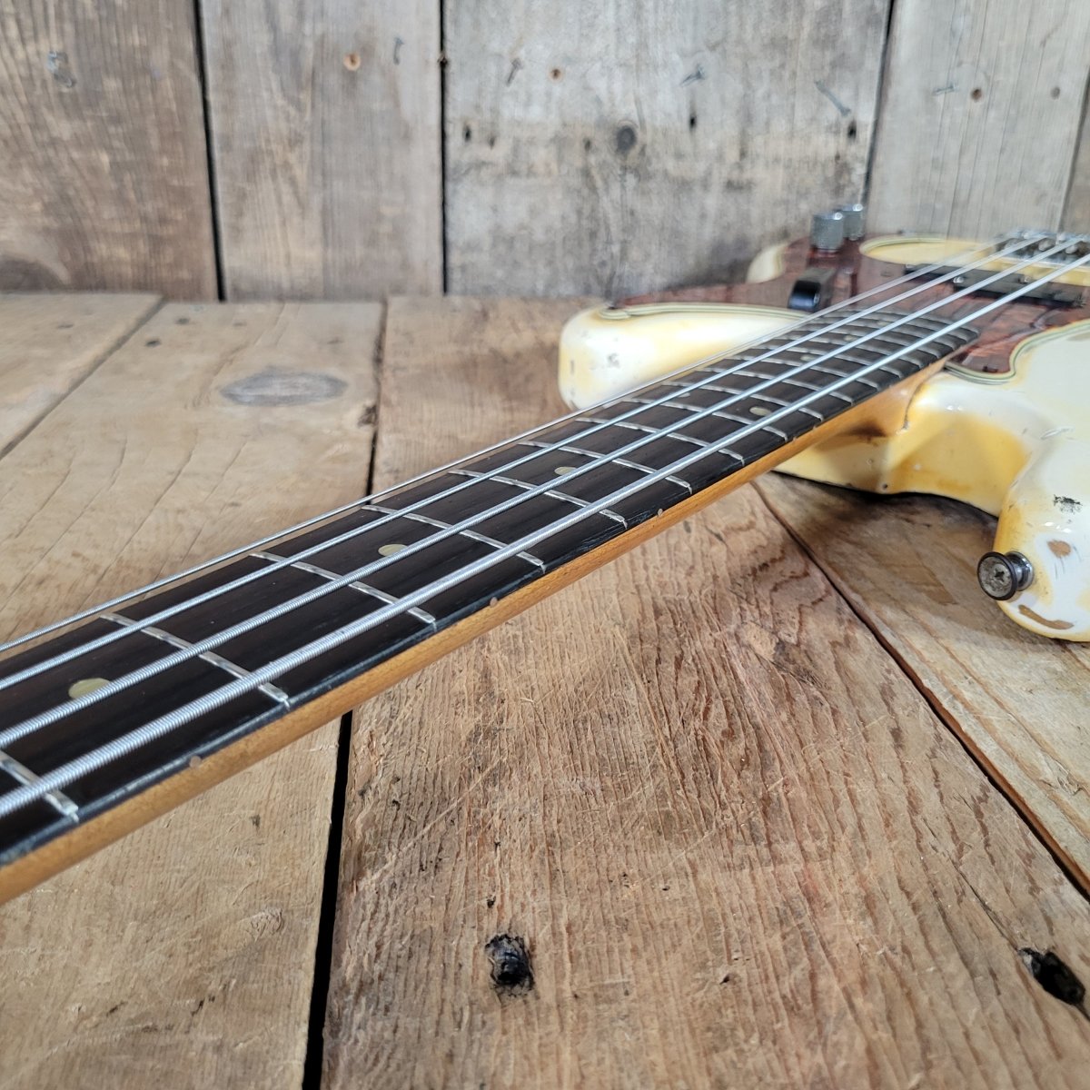 Fender 1964 Precision Bass Olympic White Very Good Pre - CBS - Mahar's Vintage Guitars