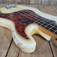 Fender 1964 Precision Bass Olympic White Very Good Pre - CBS - Mahar's Vintage Guitars