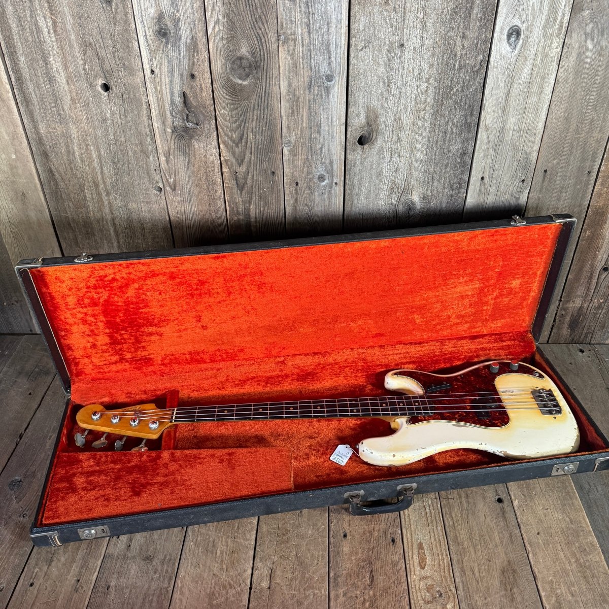 Fender 1964 Precision Bass Olympic White Very Good Pre - CBS - Mahar's Vintage Guitars