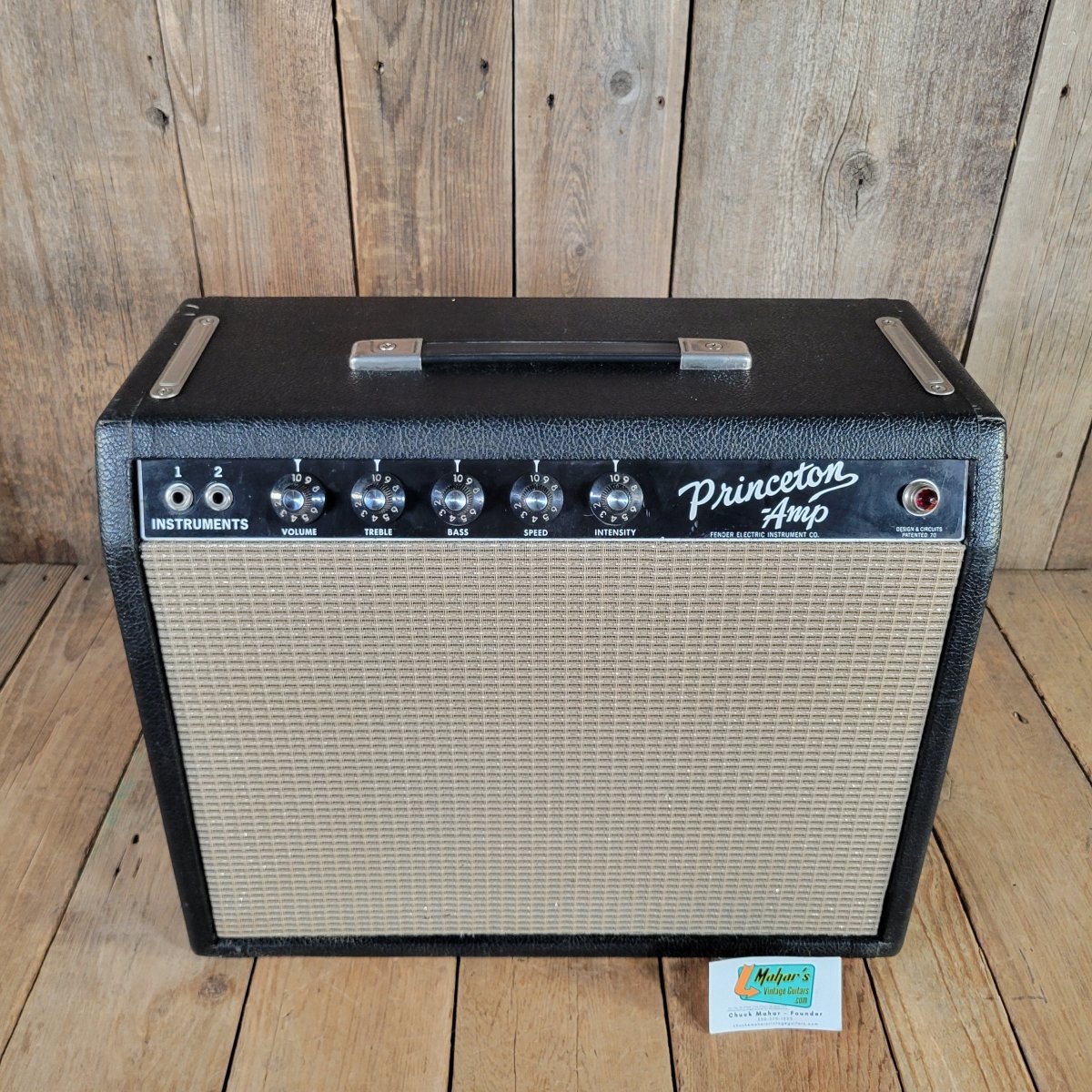 Fender 1964 Princeton AA964 Black Panel Pre CBS Vintage Amp, Serviced, Excellent - Mahar's Vintage Guitars