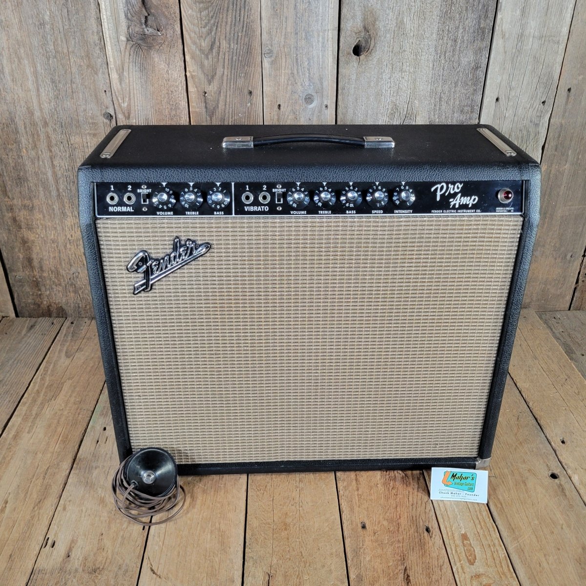 Fender 1964 Pro AA763 Rare Blackpanel Pre CBS 15" Amp. 100% Original, Near Mint - Mahar's Vintage Guitars