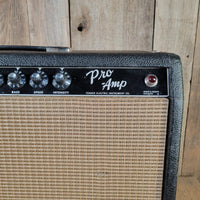 Fender 1964 Pro AA763 Rare Blackpanel Pre CBS 15" Amp Serviced, Excellent - Mahar's Vintage Guitars