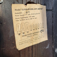 Fender 1964 Super Reverb Pre CBS with Footswitch & Cover, Excellent - Mahar's Vintage Guitars