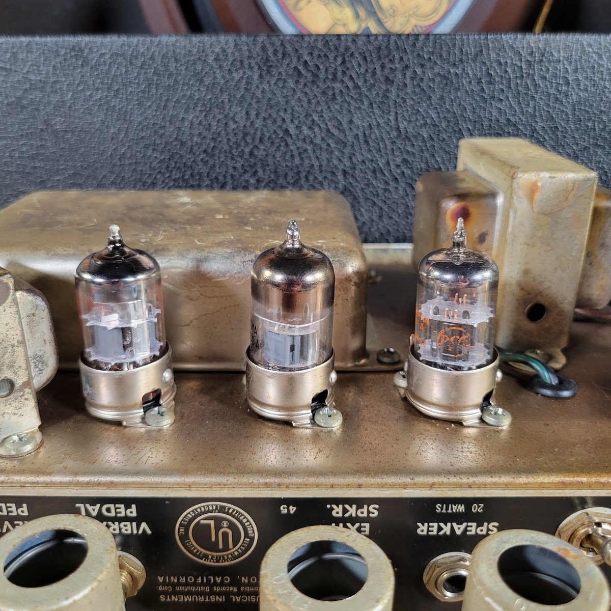 Fender 1965 Deluxe Reverb AB763 Blackface Serviced Very Good - Mahar's Vintage Guitars