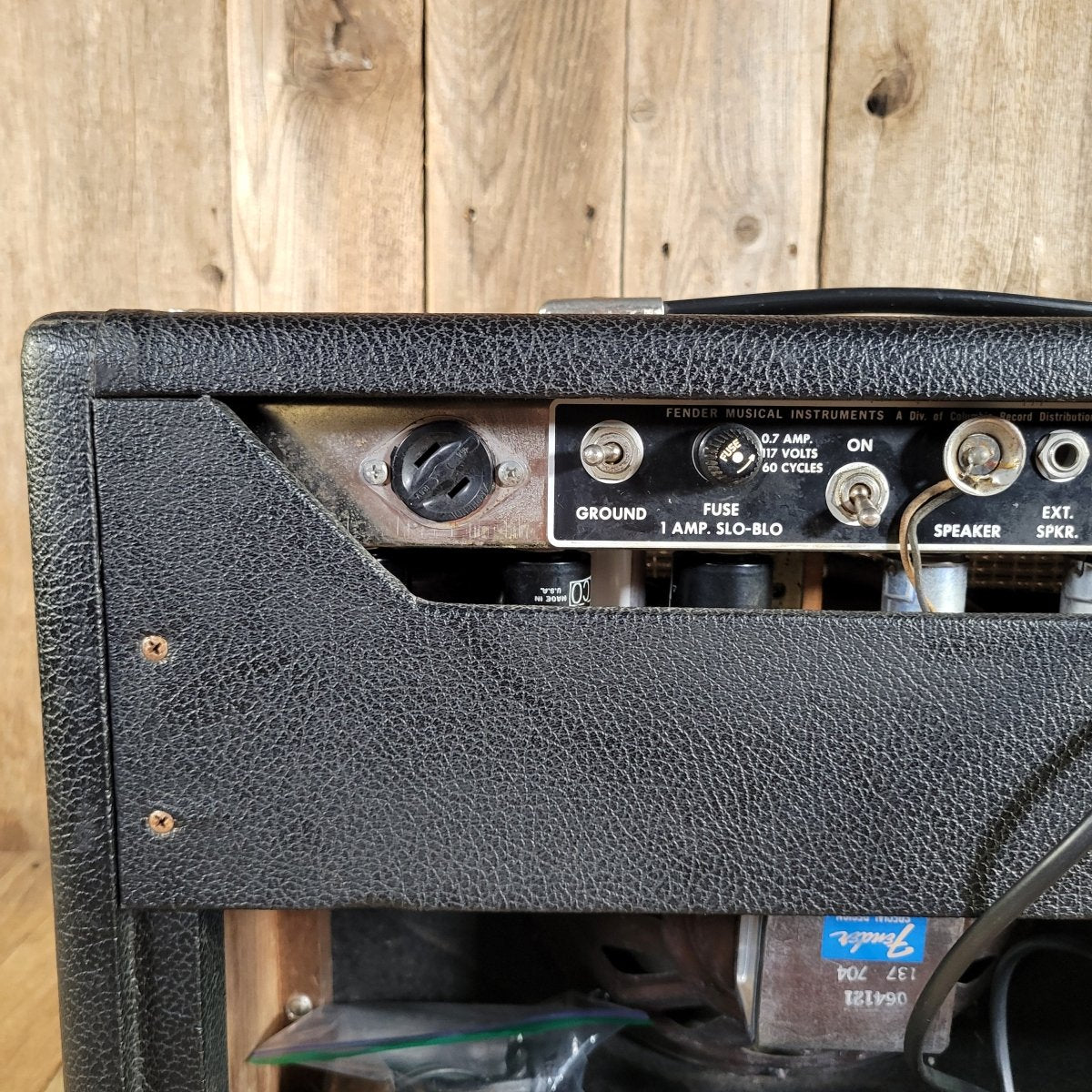 Fender 1965 Princeton Reverb Black Panel with Pre CBS features - Mahar's Vintage Guitars