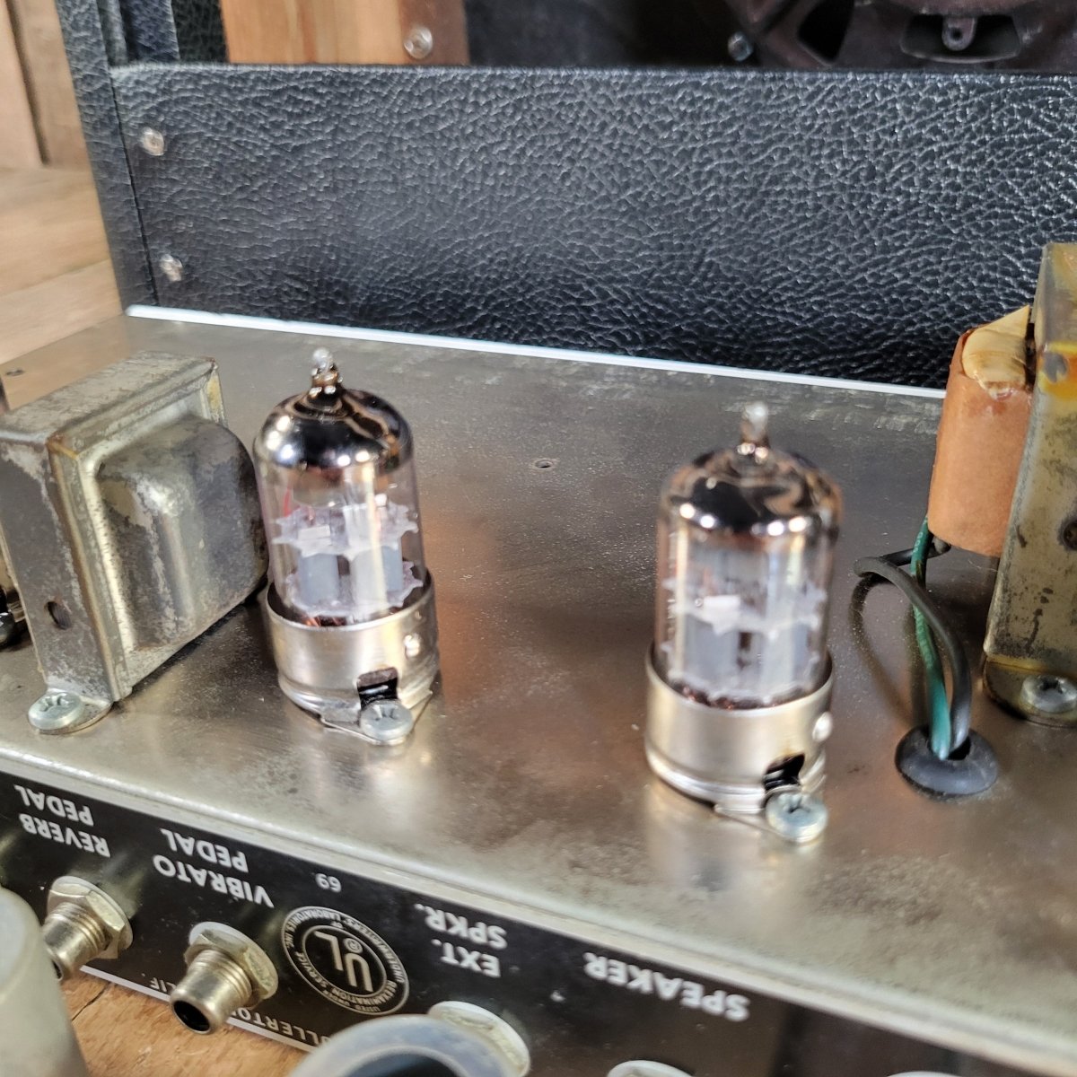 Fender 1965 Princeton Reverb Black Panel with Pre CBS features - Mahar's Vintage Guitars