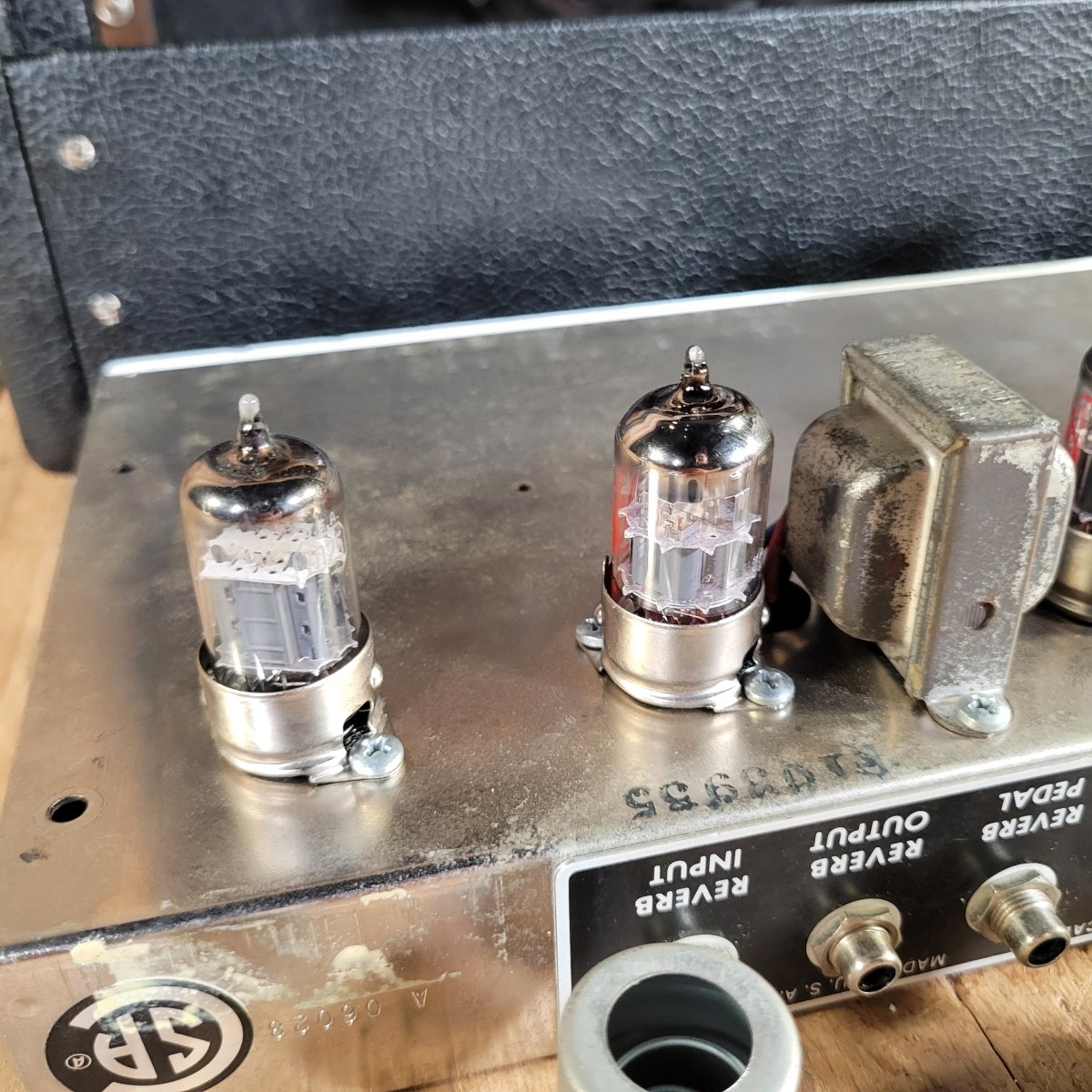 Fender 1965 Princeton Reverb Black Panel with Pre CBS features - Mahar's Vintage Guitars