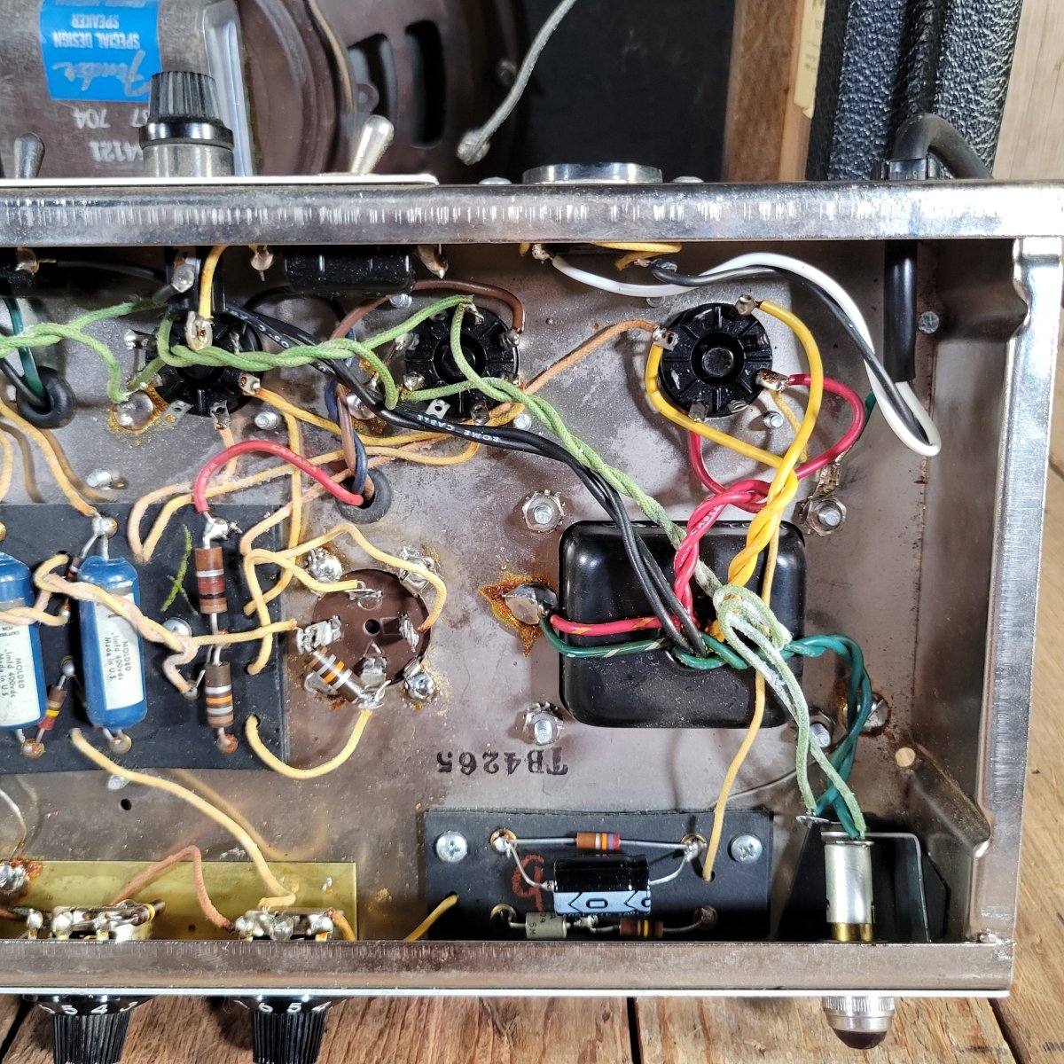Fender 1965 Princeton Reverb Black Panel with Pre CBS features - Mahar's Vintage Guitars