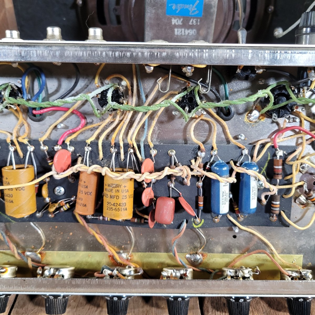 Fender 1965 Princeton Reverb Black Panel with Pre CBS features - Mahar's Vintage Guitars