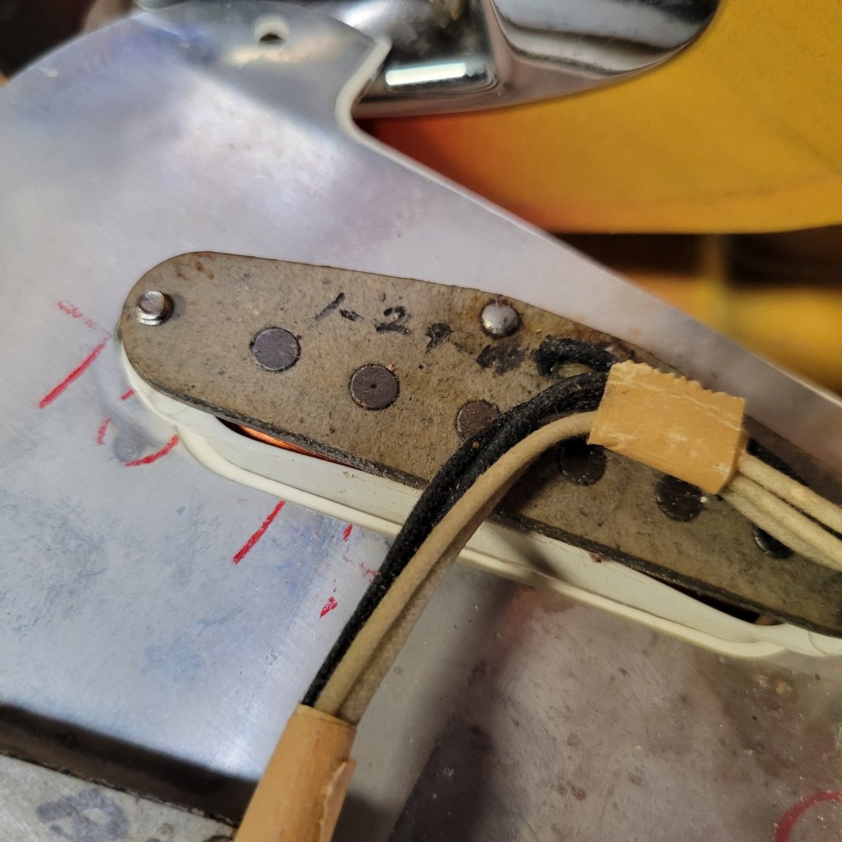 Fender 1965 Stratocaster Pre CBS L Plate w/ 1964 neck / pickup dates, 1st Week of '65 Pots - Mahar's Vintage Guitars