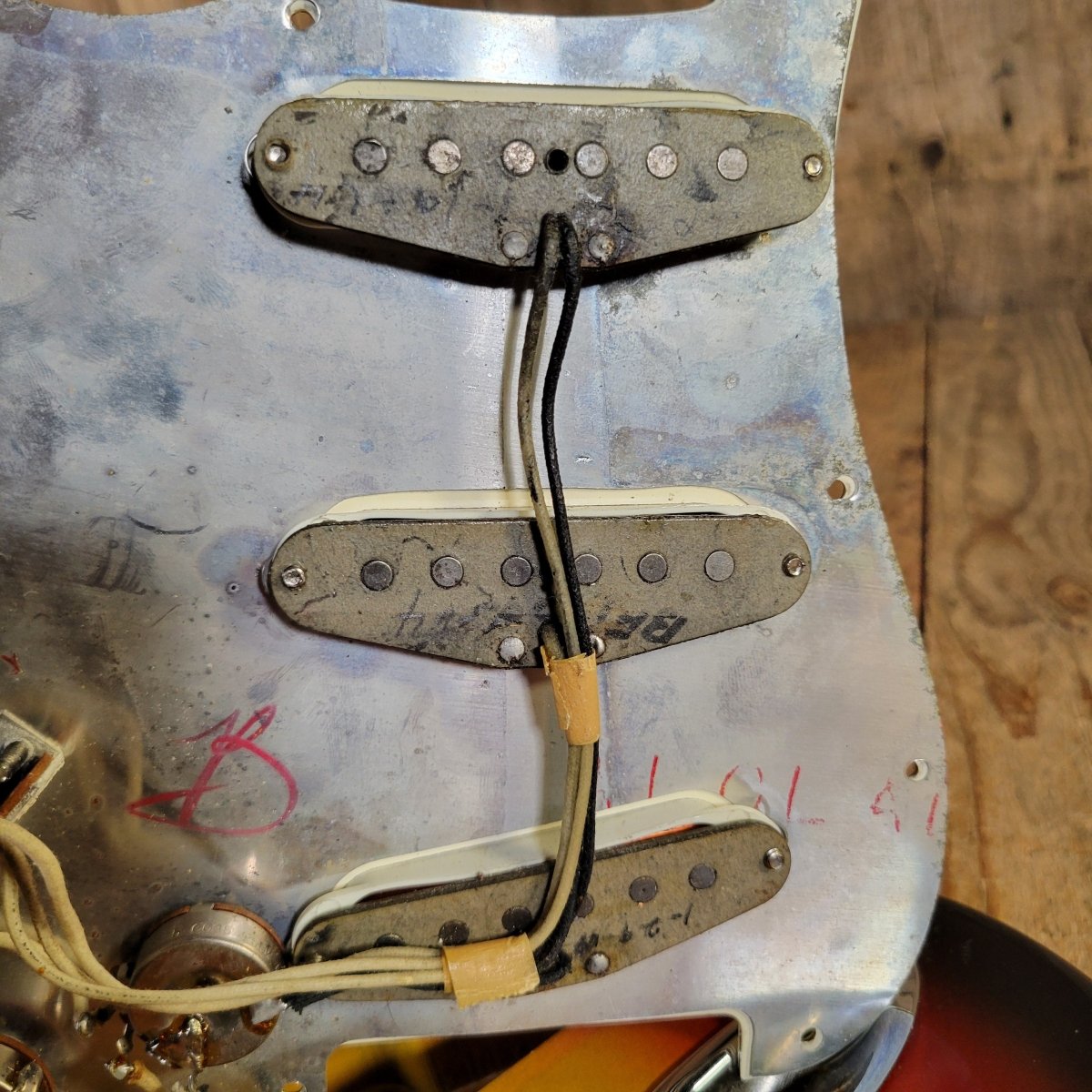 Fender 1965 Stratocaster Pre CBS L Plate w/ 1964 neck / pickup dates, 1st Week of '65 Pots - Mahar's Vintage Guitars