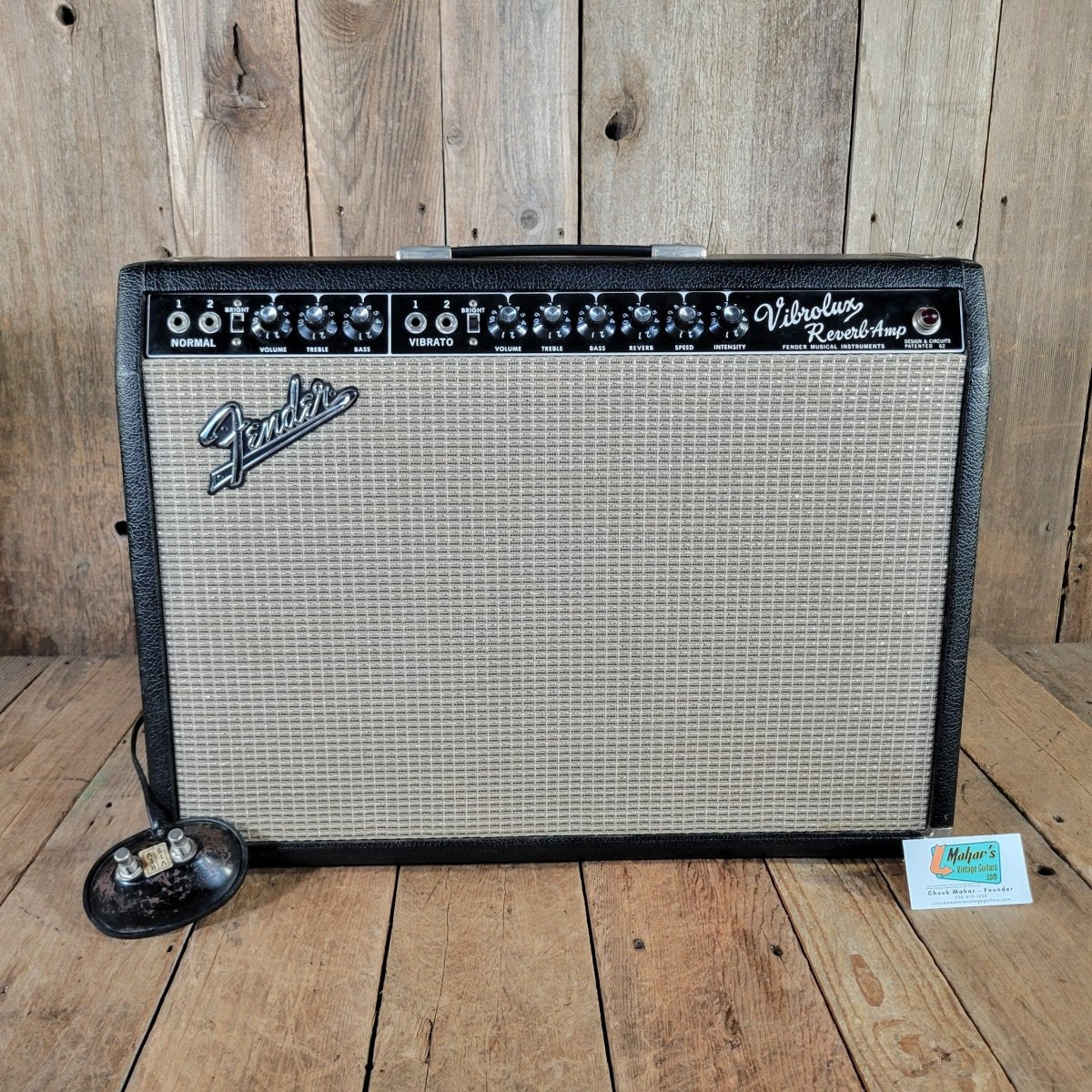 Fender 1965 Vibrolux Reverb AA864 W/ Footswitch & Cover Excellent - Mahar's Vintage Guitars
