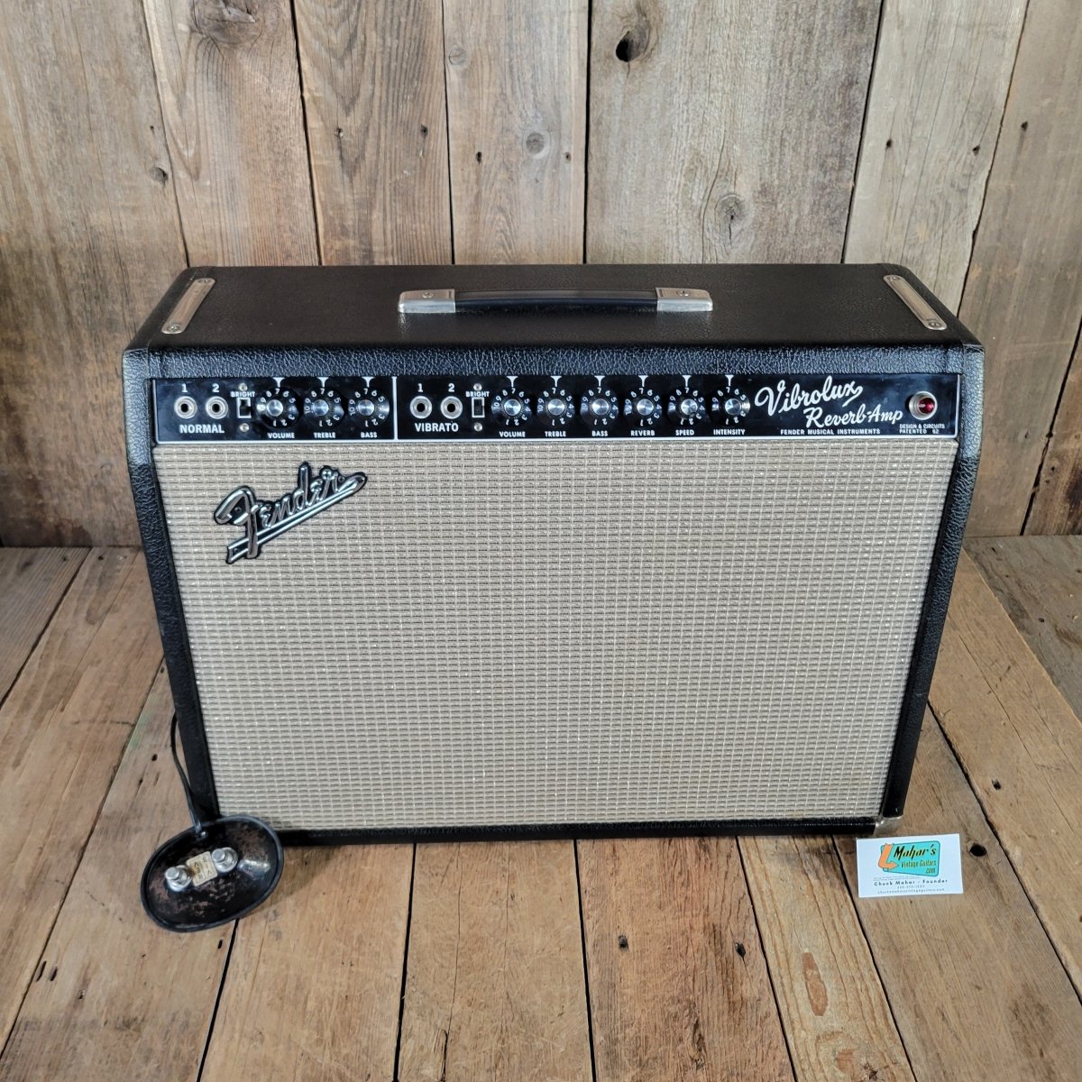 Fender 1965 Vibrolux Reverb AA864 W/ Footswitch & Cover Excellent - Mahar's Vintage Guitars