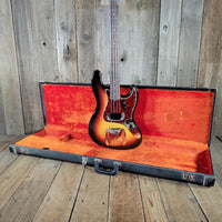 Fender 1966 Jazz Bass Sunburst All Original w/Original Case & Strap Excellent - Mahar's Vintage Guitars