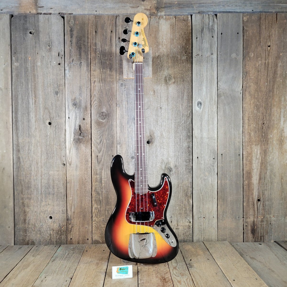 Fender 1966 Jazz Bass Sunburst All Original w/Original Case & Strap Excellent - Mahar's Vintage Guitars