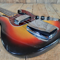 Fender 1966 Jazz Bass Sunburst All Original w/Original Case & Strap Excellent - Mahar's Vintage Guitars