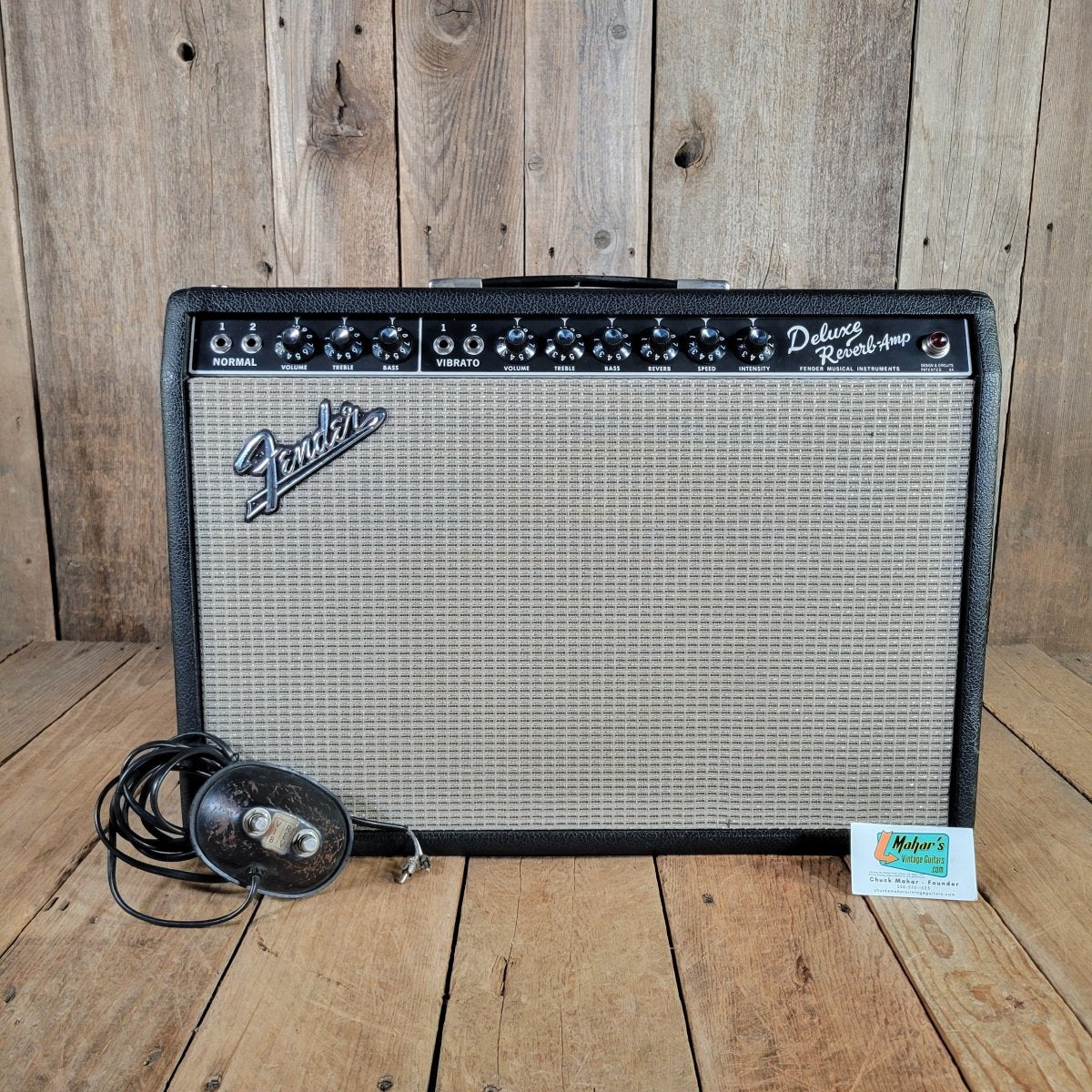 Fender 1967 Deluxe Reverb AB763 Black Panel Amp, Serviced, Excellent - Mahar's Vintage Guitars