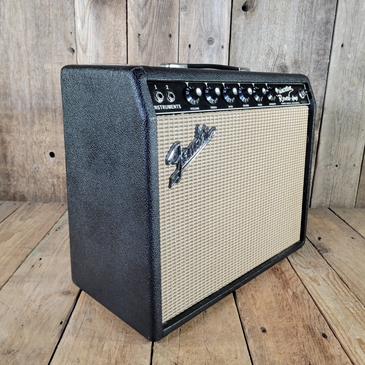 Fender 1967 Princeton Reverb AA1164 Blackpanel Near Mint - Mahar's Vintage Guitars