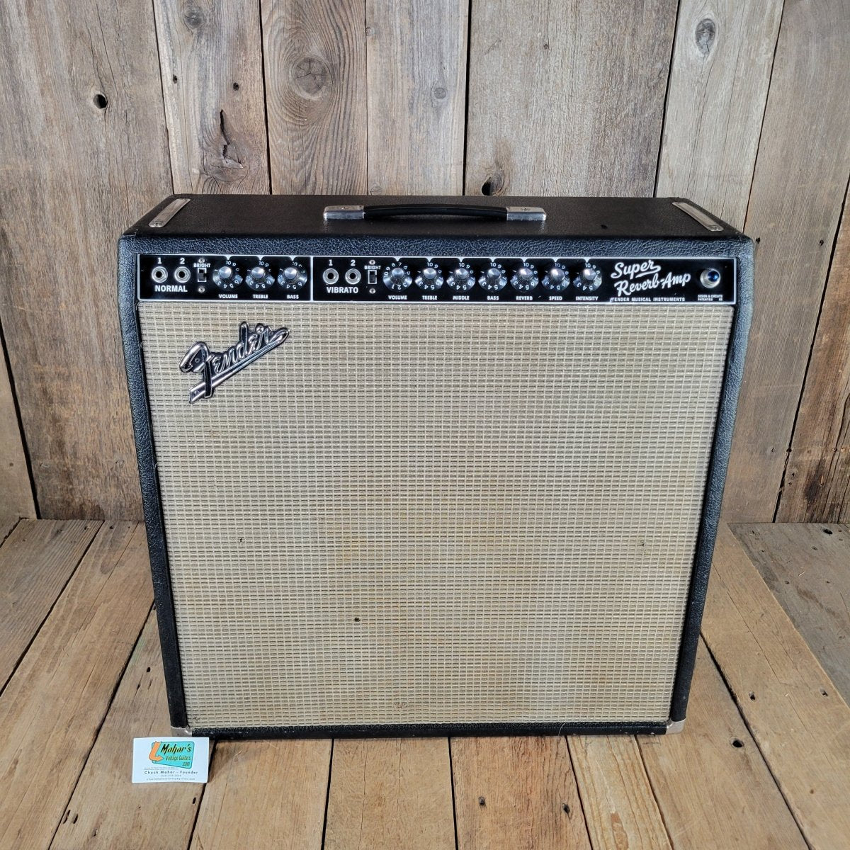 Fender 1967 Super Reverb Black Panel Serviced, Excellent - Mahar's Vintage Guitars