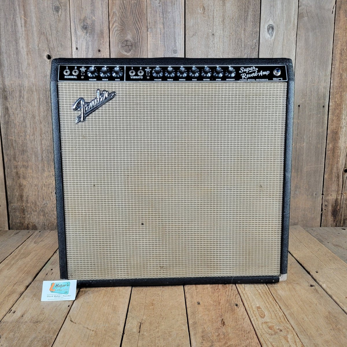 Fender 1967 Super Reverb Black Panel Serviced, Excellent - Mahar's Vintage Guitars