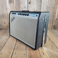Fender 1968 Deluxe Reverb AB763 Drip Edge Silver Panel, Serviced, Very Good - Mahar's Vintage Guitars