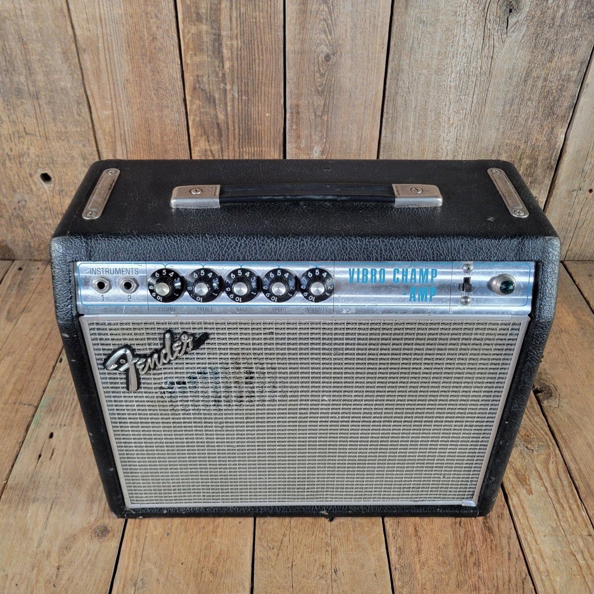 Fender 1968 Vibro Champ Drip Edge Silverface Serviced Good - Mahar's Vintage Guitars