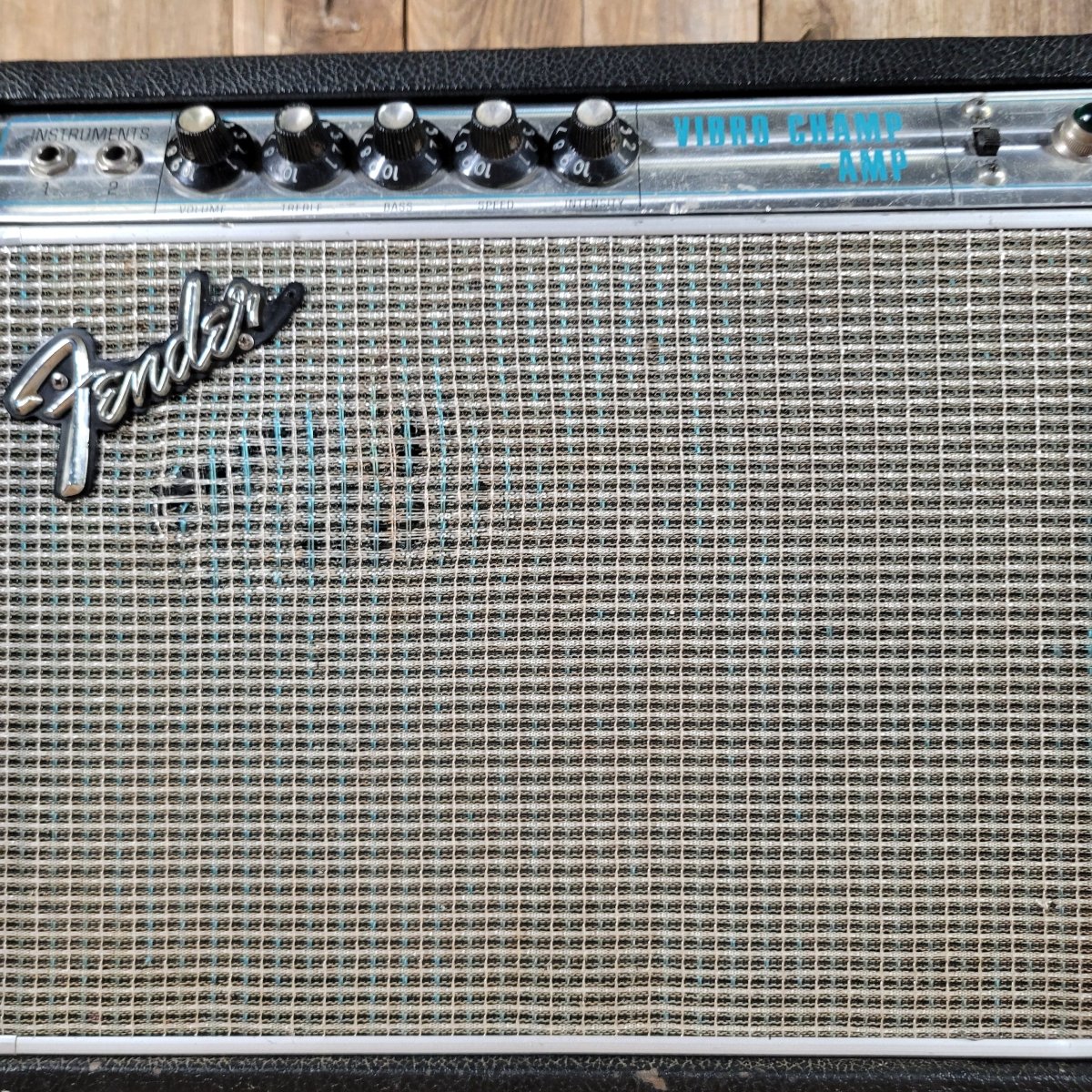 Fender 1968 Vibro Champ Drip Edge Silverface Serviced Good - Mahar's Vintage Guitars