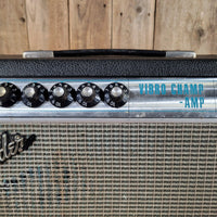 Fender 1968 Vibro Champ Drip Edge Silverface Serviced Good - Mahar's Vintage Guitars