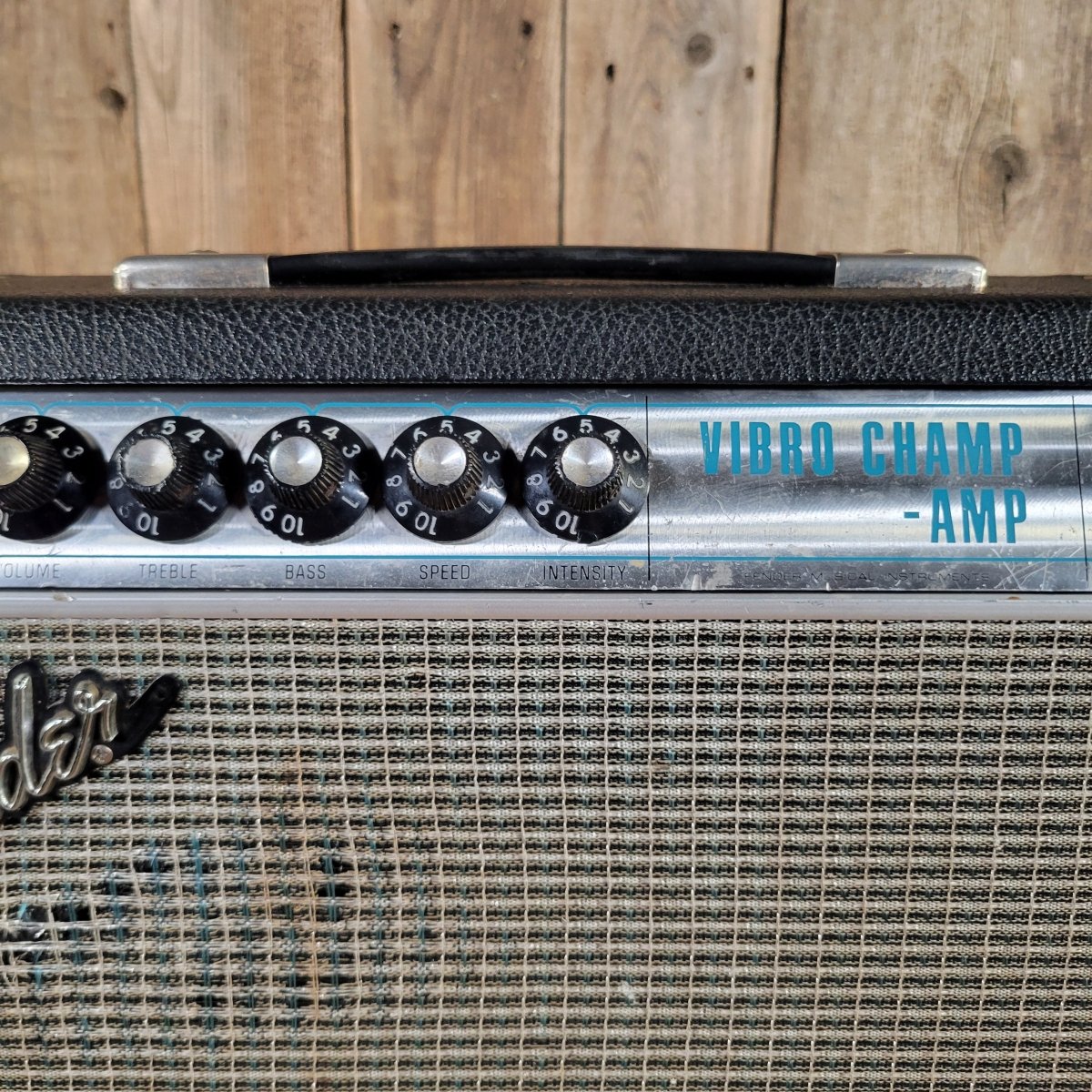 Fender 1968 Vibro Champ Drip Edge Silverface Serviced Good - Mahar's Vintage Guitars