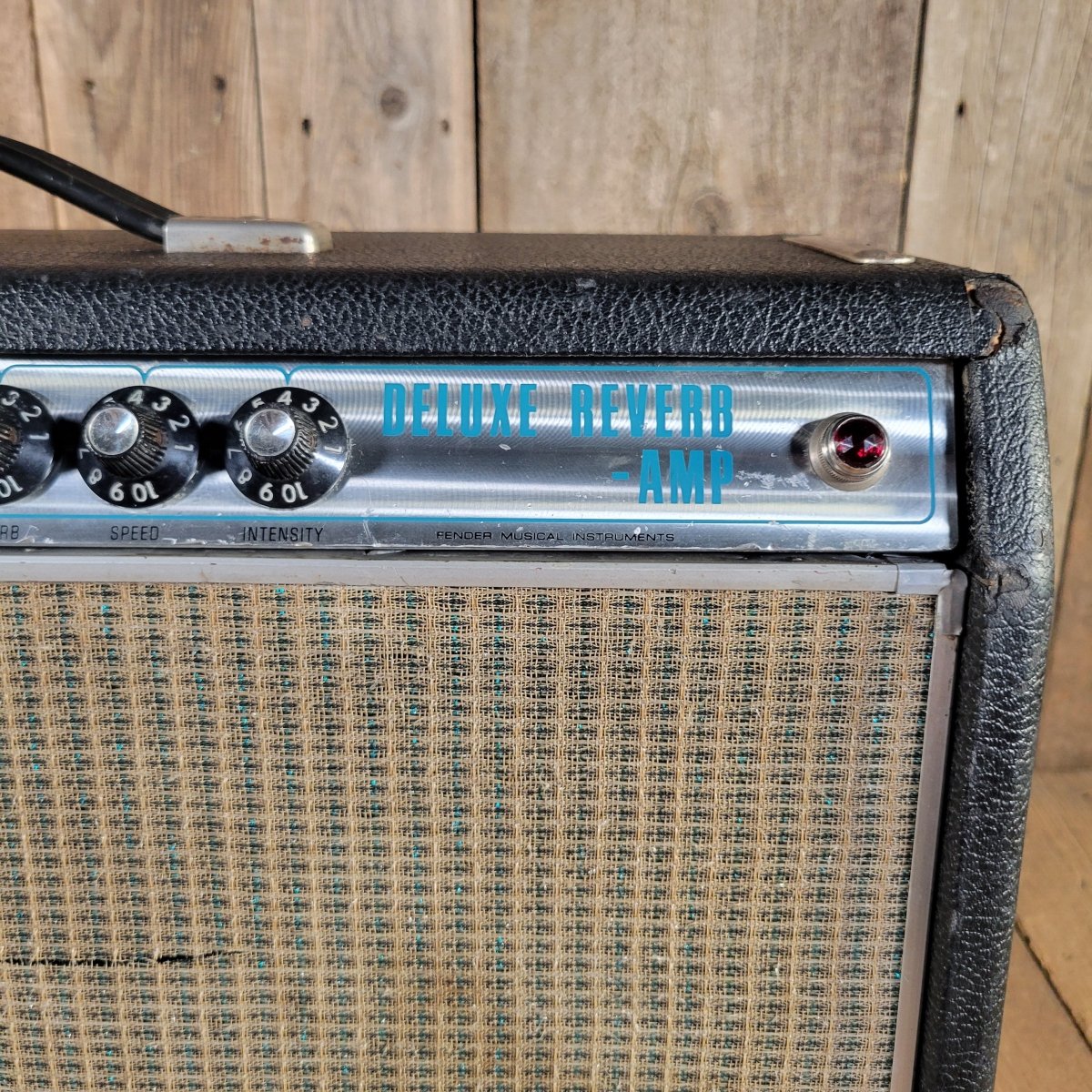 Fender 1969 Deluxe Reverb Drip Edge Serviced Weber Blue 12-A - Mahar's Vintage Guitars