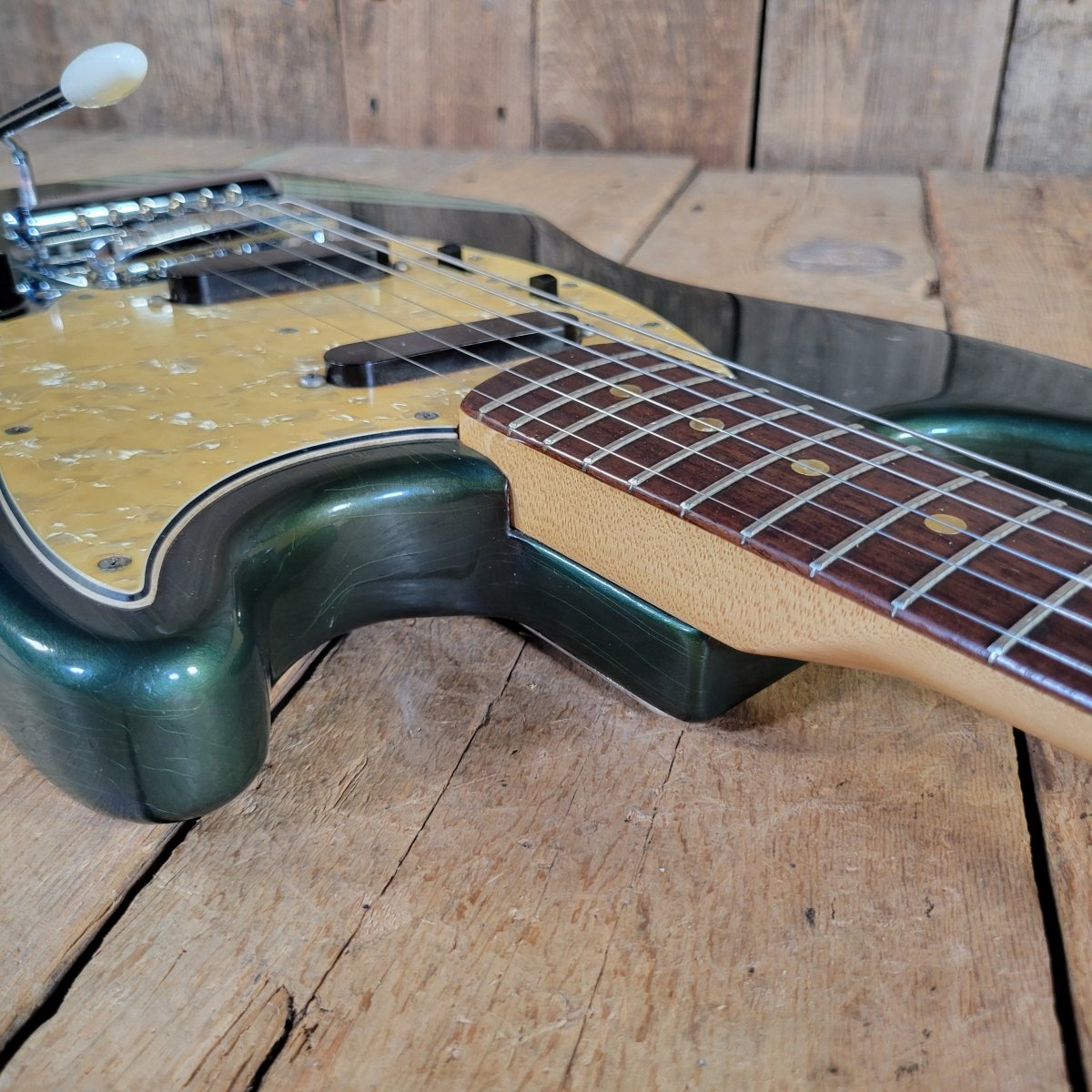 Fender 1969 Mustang Competition Burgundy w/Rare Lefty Case Excellent - Mahar's Vintage Guitars