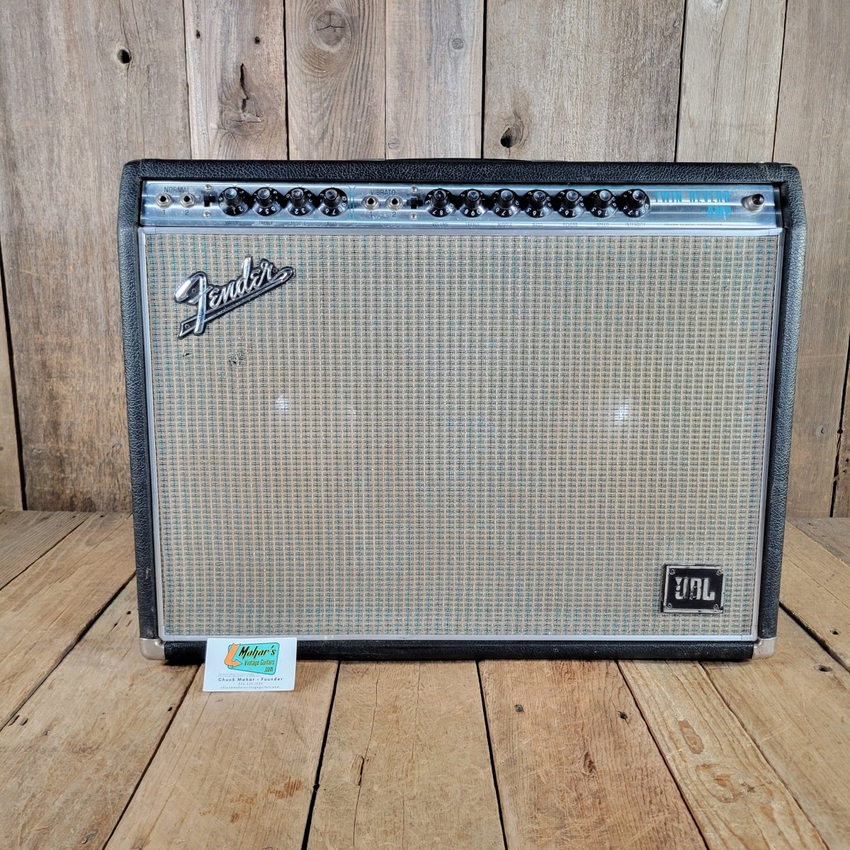Fender 1969 Twin Reverb JBL Branded w/ Original D120F Speakers, Serviced, Excellent - Mahar's Vintage Guitars